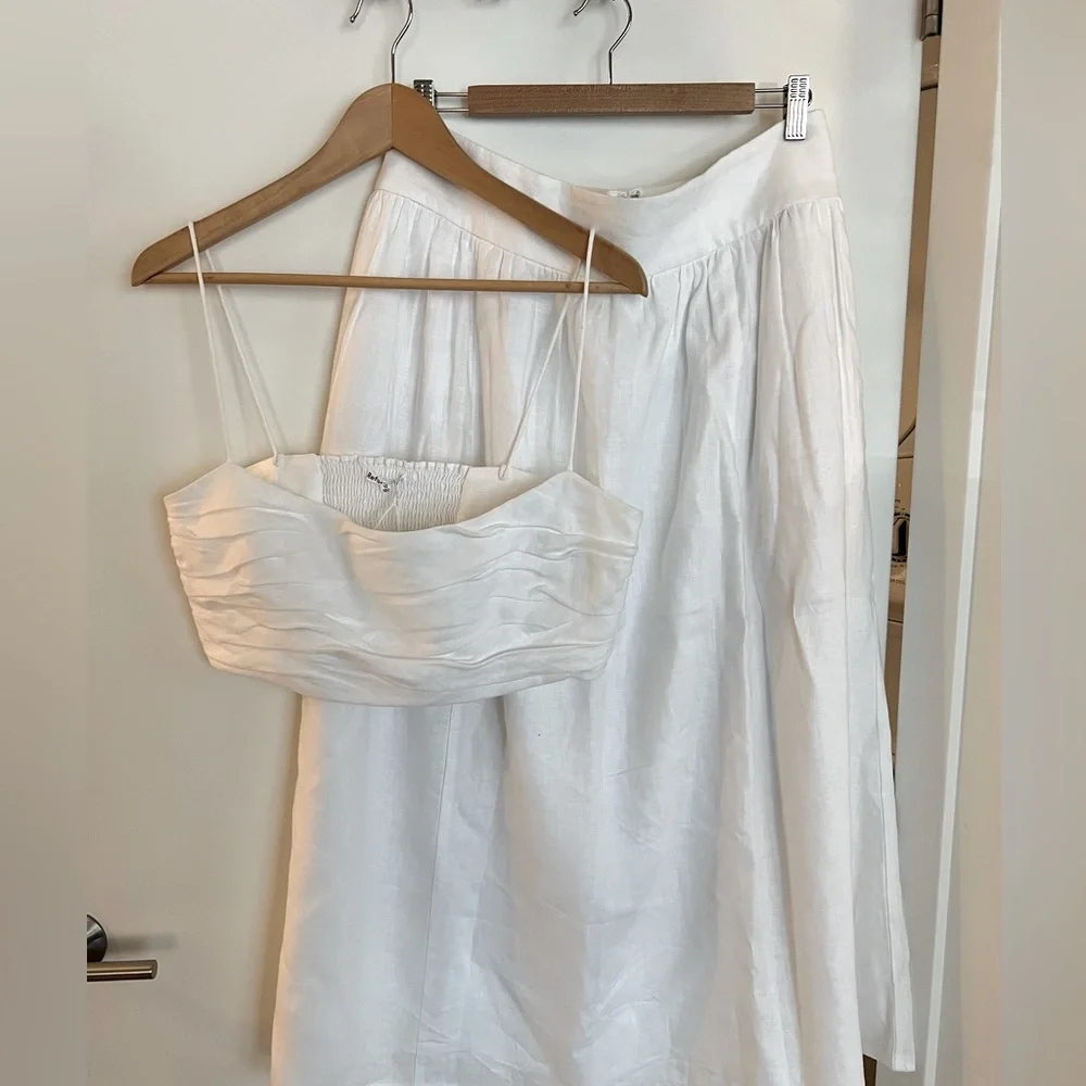 REFORMATION LOUISE TWO PIECE LINEN SET SIZE 12